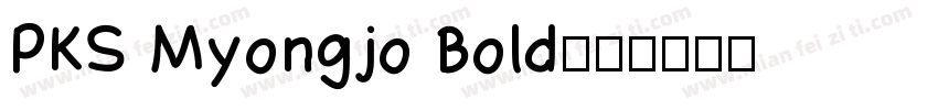 PKS Myongjo Bold字体转换